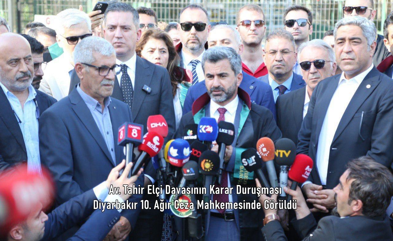 Av. Tahir Elçi Davasının Karar Duruşması Diyarbakır 10. Ağır Ceza Mahkemesinde Görüldü