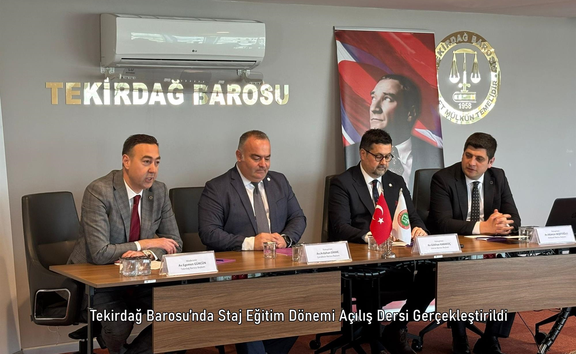 Tekirdağ Barosu’nda Staj Eğitim Dönemi Açılış Dersi Gerçekleştirildi