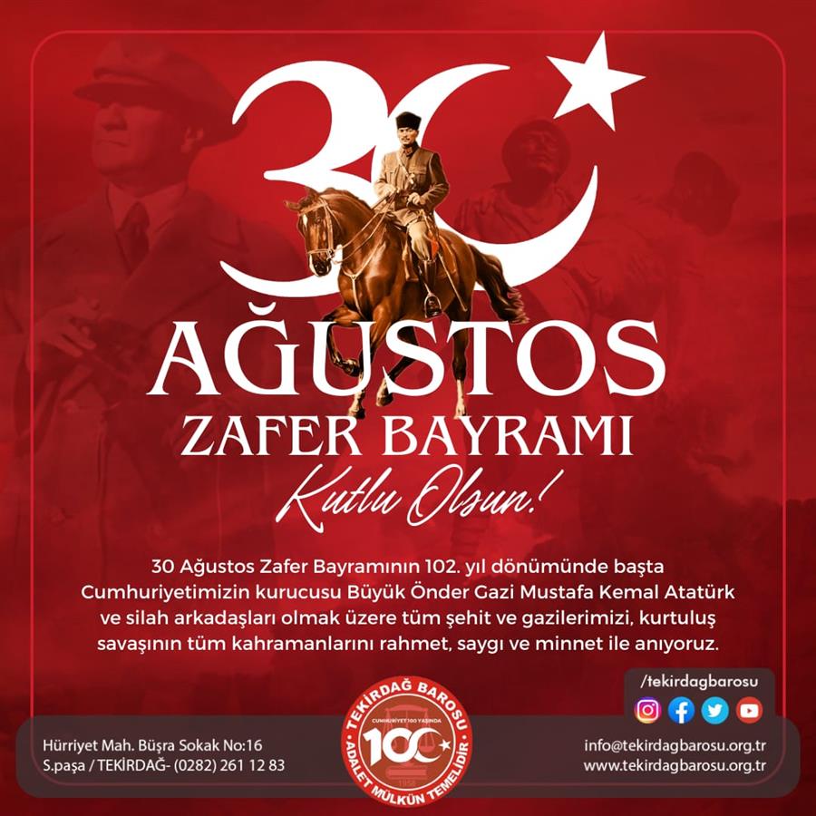 30 Ağustos Zafer Bayramımız Kutlu Olsun